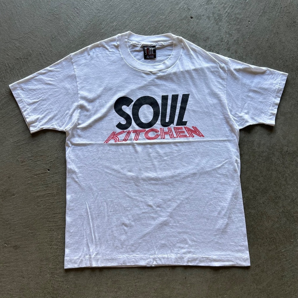 Vintage 90s Soul Kitchen Shirt Size XL White Giant Records Music Promo